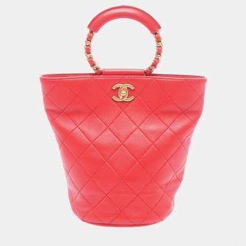 In The Loop Red Quilted Lambsk