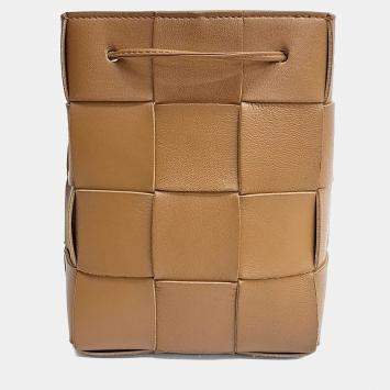 Brown Leather Cassette Bucket 