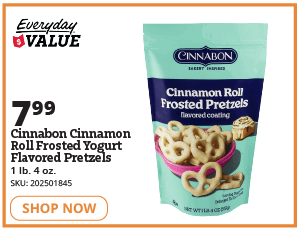 CINNABON YOGURT PRETZELS