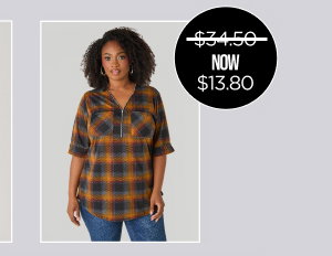 Plaid Zip Front Top