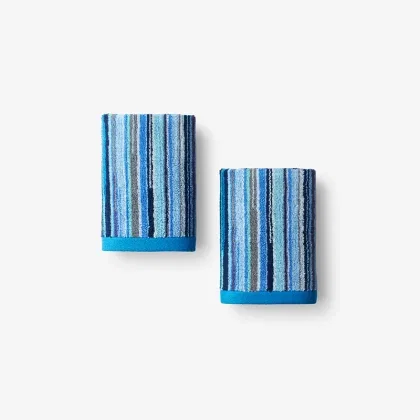 Image of Rhythm Washcloths, Stripes Print, Set of 2