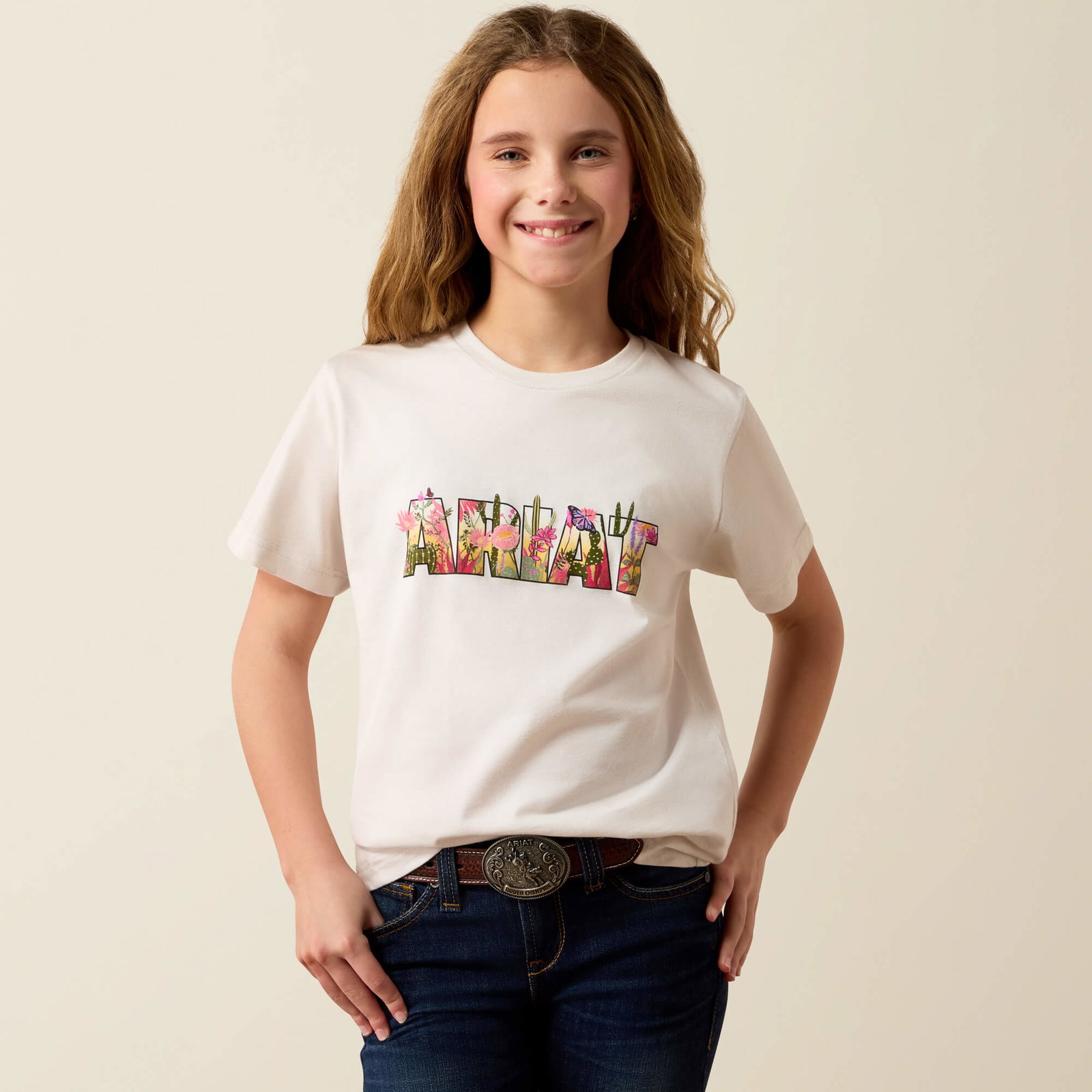 Kids’ Ariat Floral Fill T-Shirt