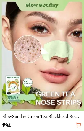 SlowSunday Green Tea Blackhead Remover Pore Strips, Deep Cleansing Nose Strips For Blackhead Removal And Pore Unclogging, Oil Control, 10 Pcs, Ideal For Party, Halloween