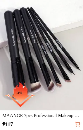 MAANGE 7pcs Professional Makeup Brush Set, Soft Fiber Material, Portable, Includes Foundation Brush, Eyeshadow Brush, Detail Brush, Eyeliner Brush, Eyebrow Brush, Travel Makeup Brush Set, Gift For Women And Girls.