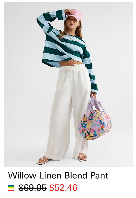 WILLOW LINEN BLEND WIDE LEG PANT