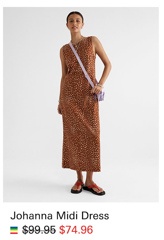 JOHANNA BOATNECK MIDI DRESS