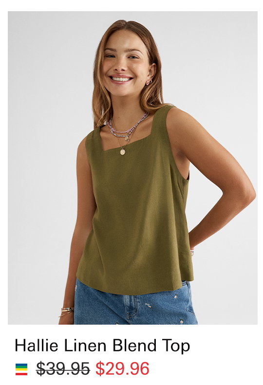 HALLIE LINEN BLEND TOP