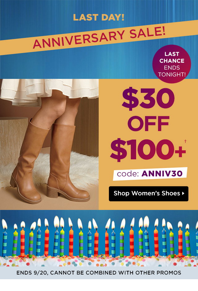 Shop Anniversary Sale: $30 off $100