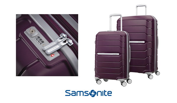 Freeform Hardside Expandable Spinner Luggage 2PC Set (Carry-on/Large) Purple