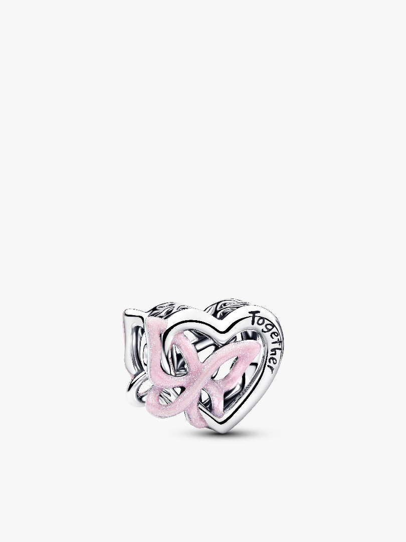 Entwined Heart & Butterfly Charm