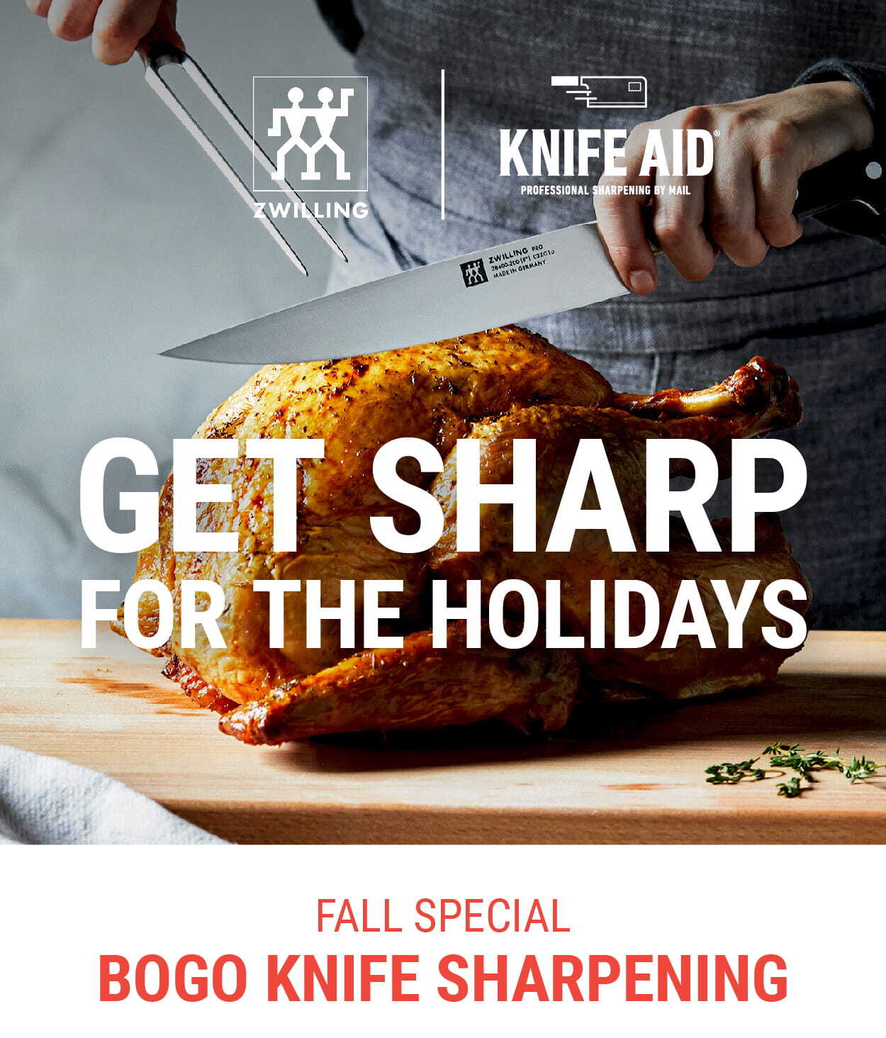 BOGO Knife Sharpening from Knife Aid