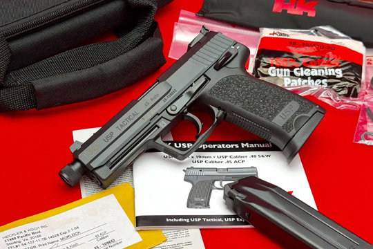 Heckler & Koch USP45 Tactical Semi Auto Pistol w/ Threaded Barrel in Case