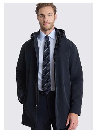 Navy Removable Hood Jacket