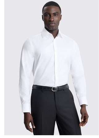 Premium Tailored Fit White Twill Shirt