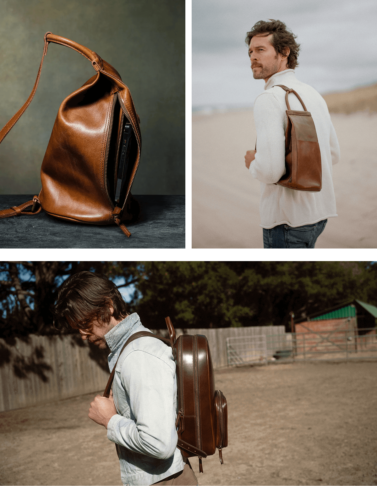 image grid of detailed shots | Backpack + Daypack