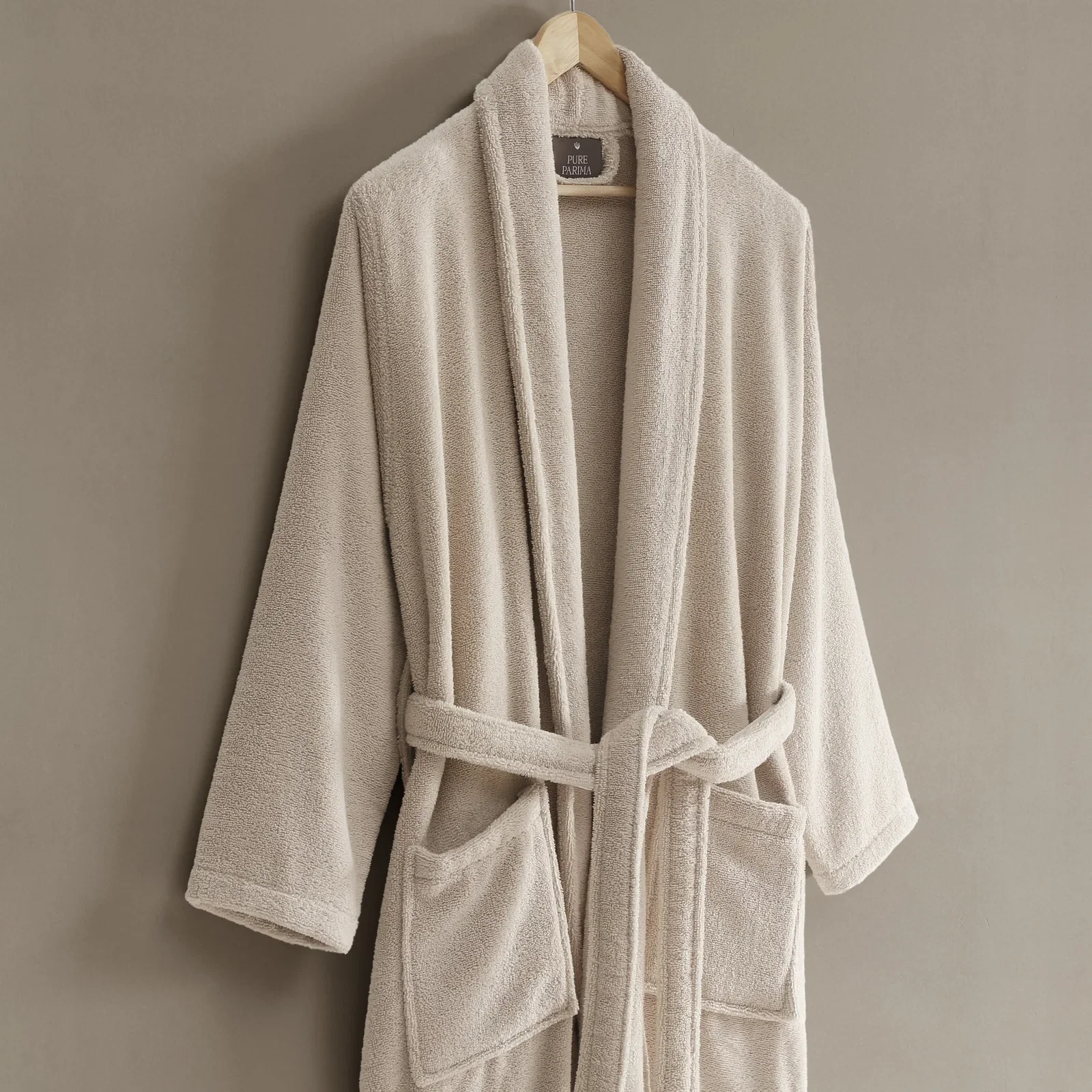 Egyptian Cotton Robe in Sand