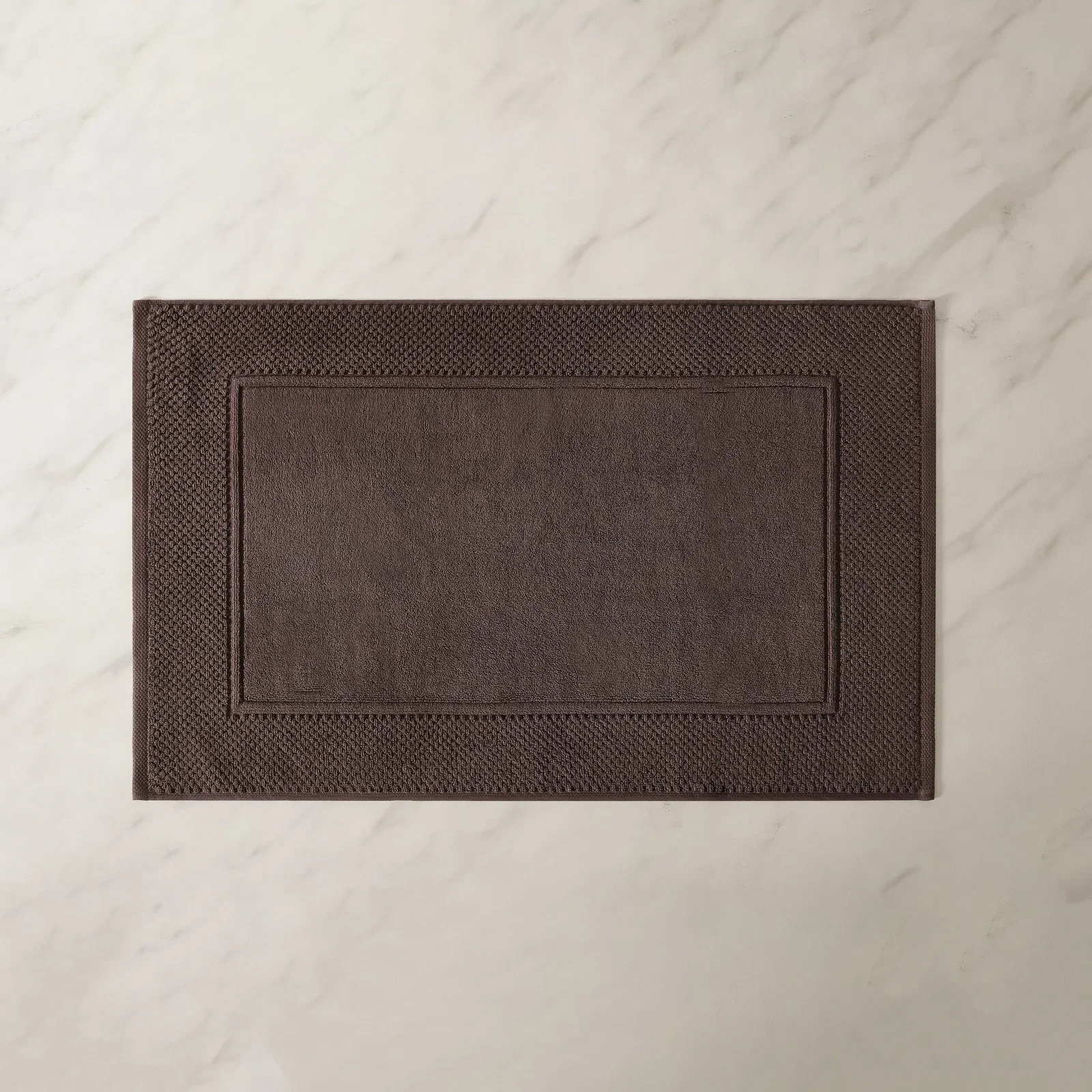 Egyptian Cotton Soft Border Bath Mat in Earth