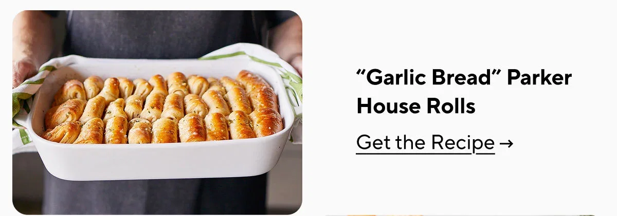 Garlic Bread Parker House Rolls