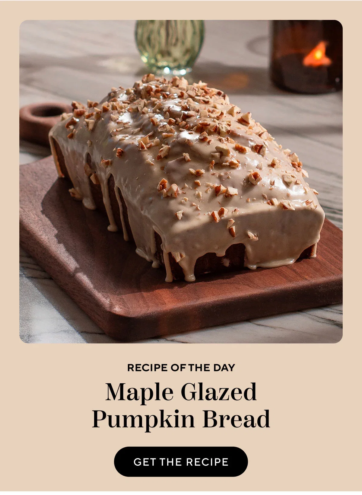 Maple Glazed pumpkin Bread