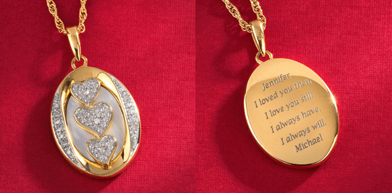“I Love You" Personalized Diamond Pendant