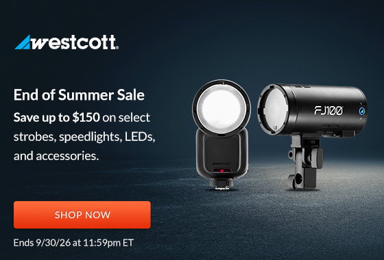 Westcott End of Summer Sale: Save Up to $150 on Select Strobes, Speedlights, LEDs, and Accessories | Shop Now