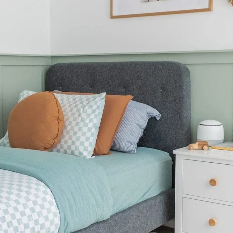Image of HARLOW Upholstered Bed - Ash Grey