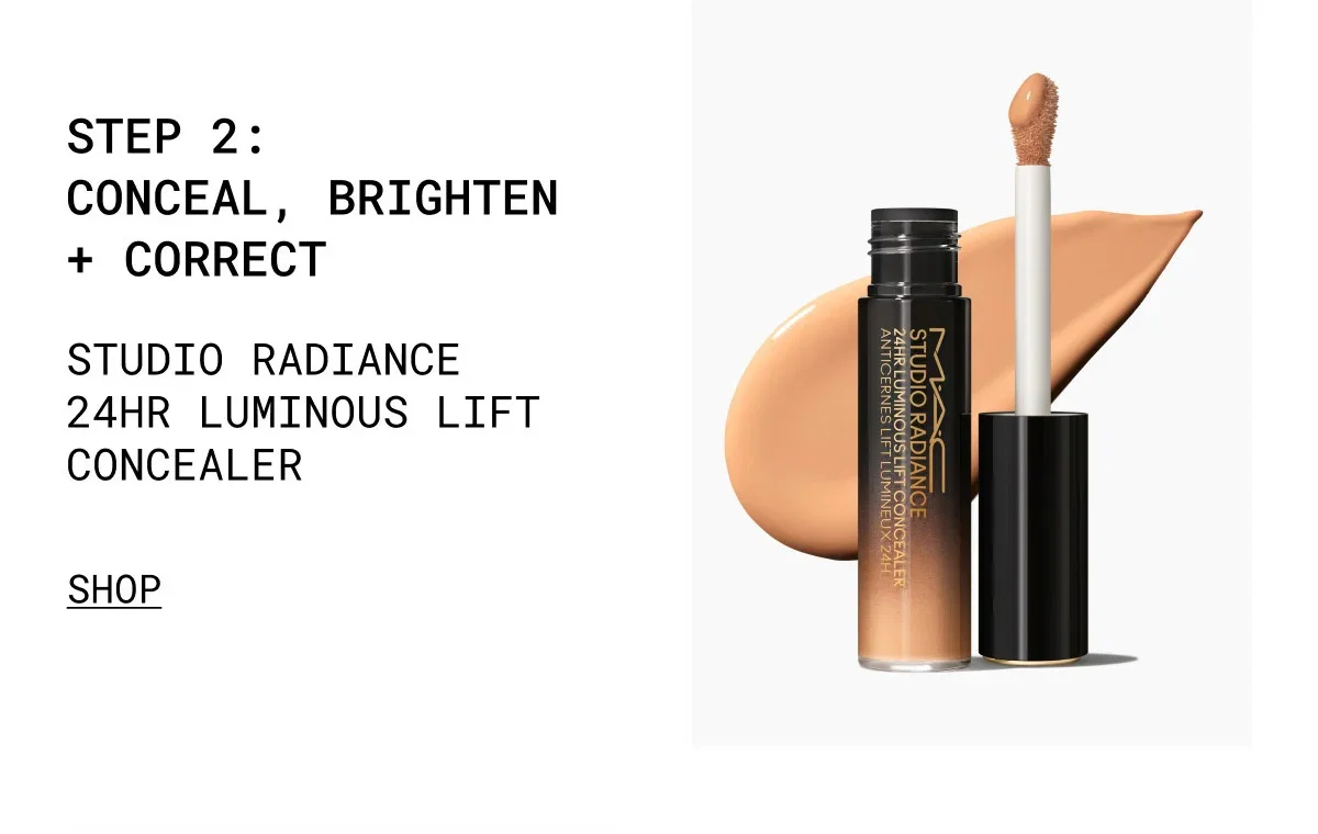 M·A·C | STEP 2: CONCEAL, BRIGHTEN + CORRECT | STUDIO RADIANCE 24HR LUMINOUS LIFT CONCEALER | SHOP