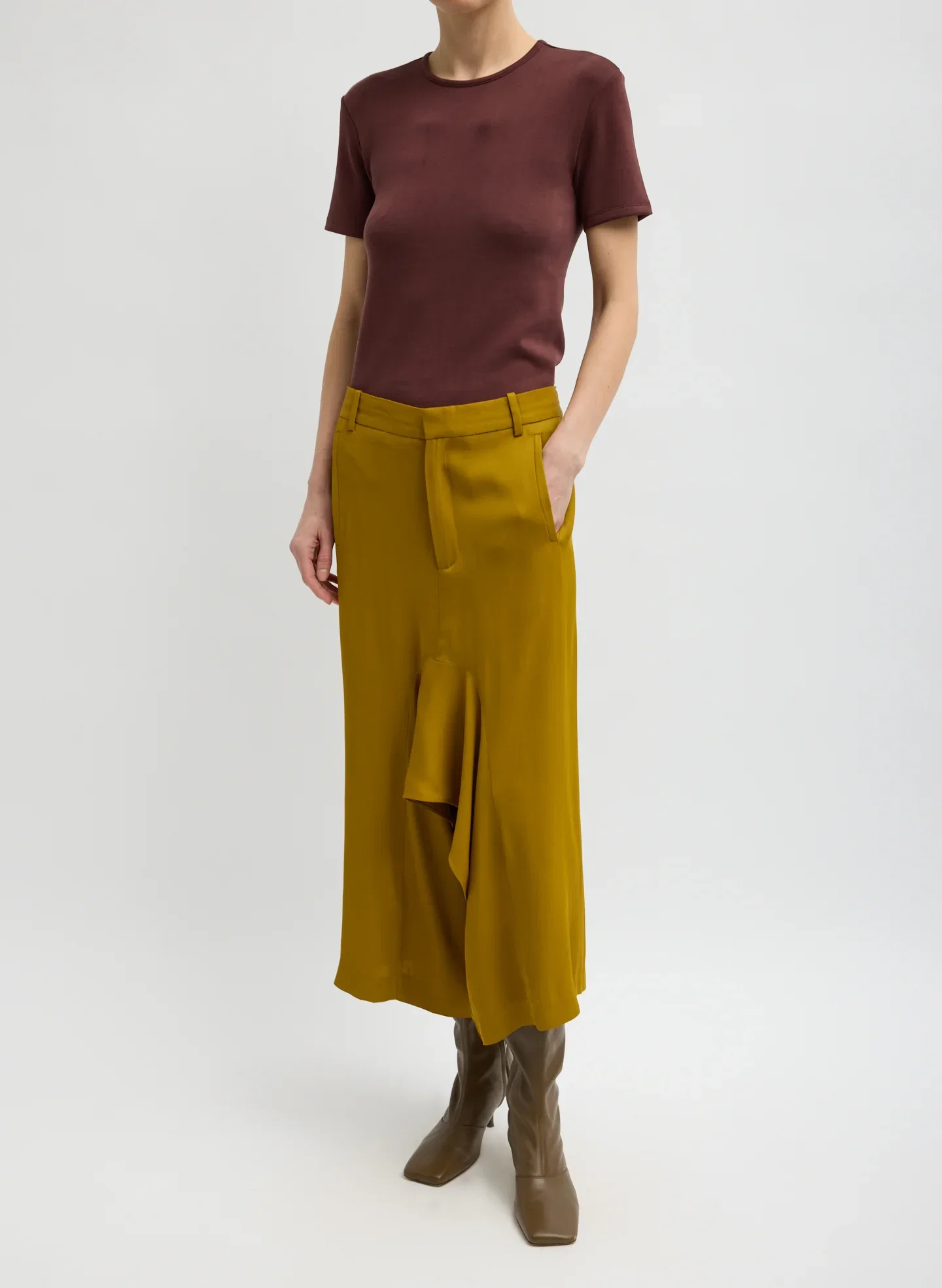 Image of Eco Acetate Viscose Front Drape Culotte