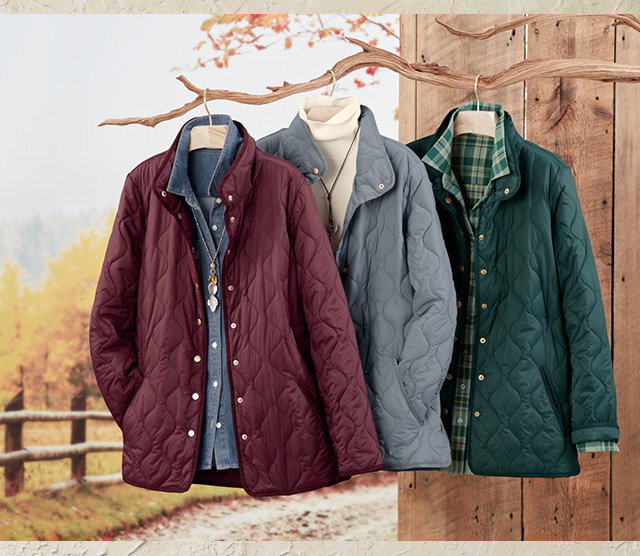 WanderLite Quilted Jacket hanging shot