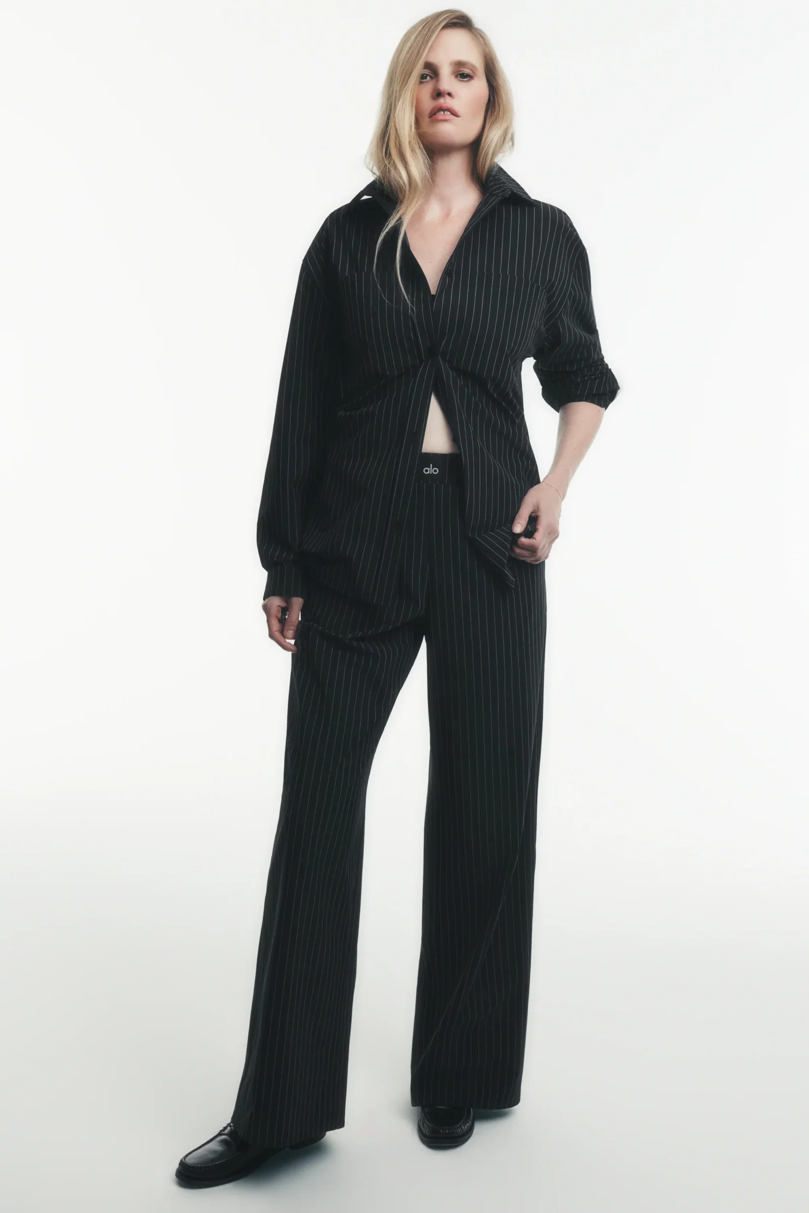 Pinstripe Daylight Boxer Pant (Regular) - Black/Titanium