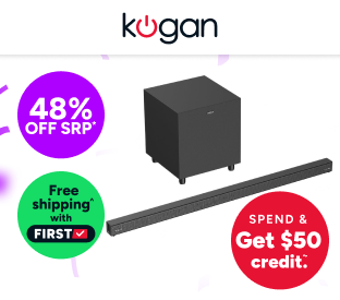 Kogan 2.1 Channel Dolby Atmos Ultra-Slim Soundbar with Wireless Subwoofer Product Image
