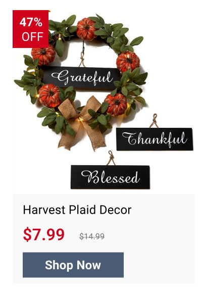 Harvest Plaid Decor