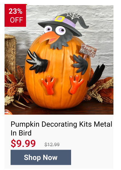 Pumpkin Decorating Kits Metal In Cat Ghost Bird Or Skeleton Characters