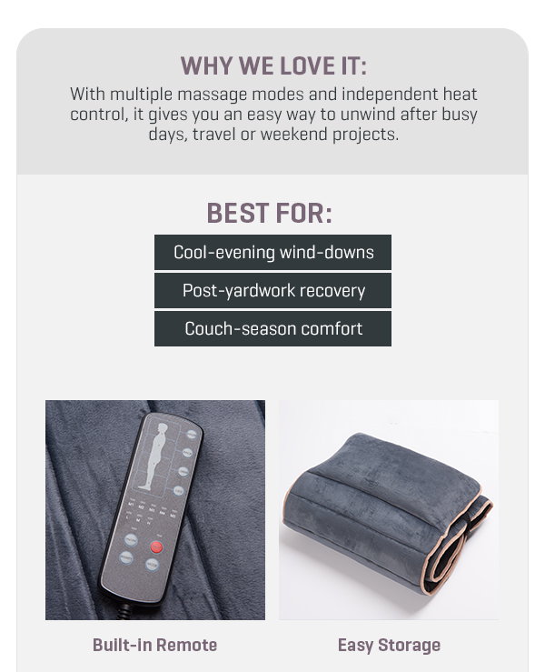 Settling into the season with our Heated Massage Mat.