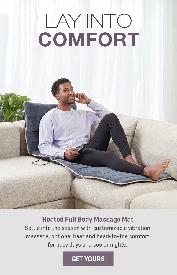 Settling into the season with our Heated Massage Mat.
