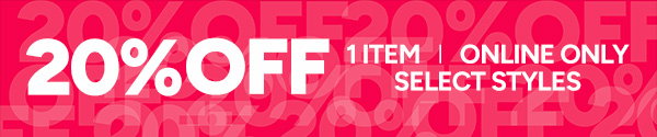 20% Off 1 item