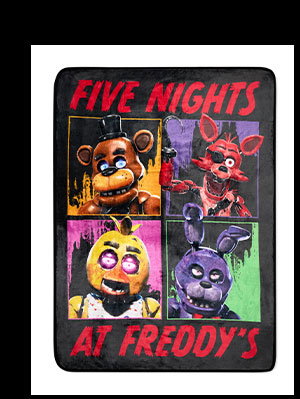 Five Nights at Freddy's Colorblock Character Fleece Blanket