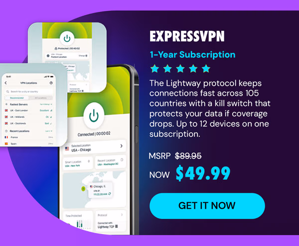 ExpressVPN Plan 1-Year Subscription