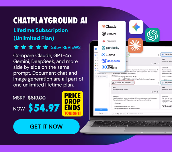 ChatPlayground AI: Lifetime Subscription (Unlimited Plan)