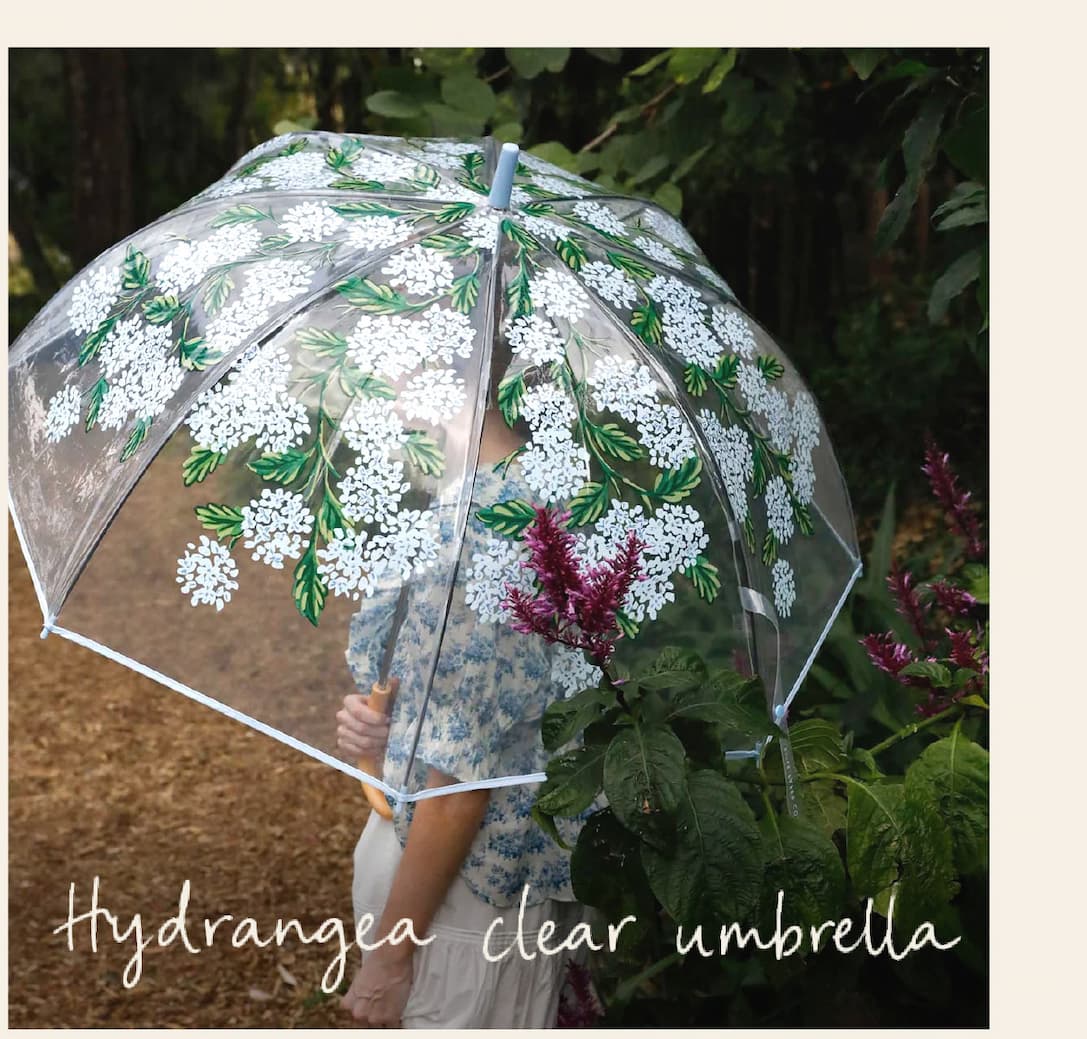 Hydrangea Clear Umbrella