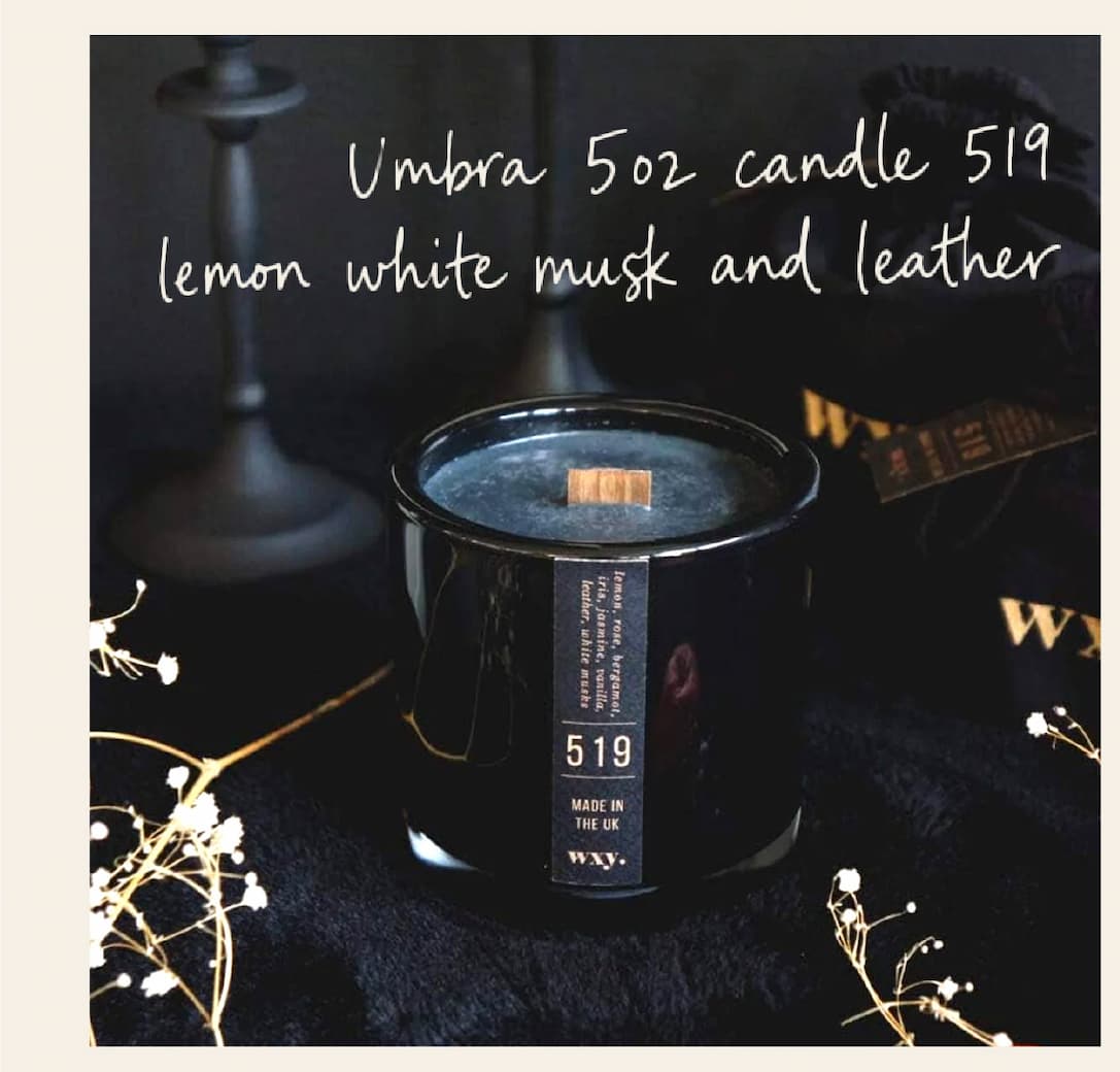 Umbra 5oz Candle 519 Lemon White Musk and Leather