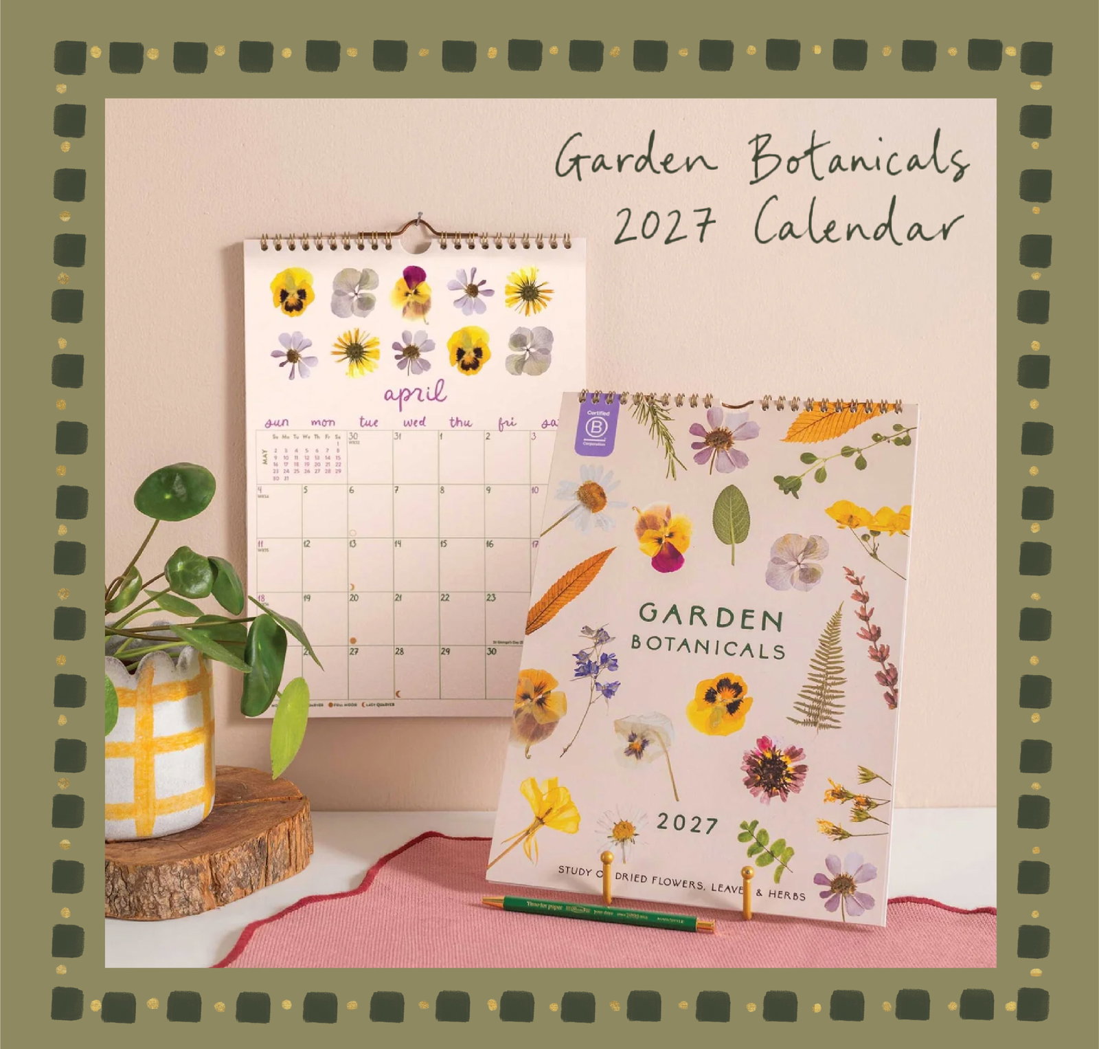 Garden Botanicals A4 2027 Calendar