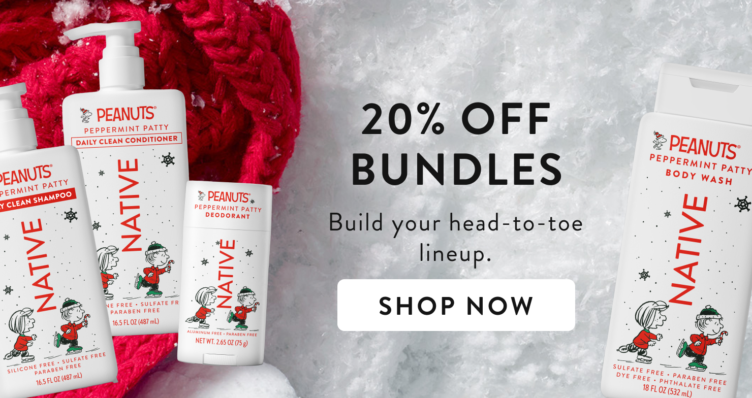20% off bundles. build your head to toe lineup shop now. 