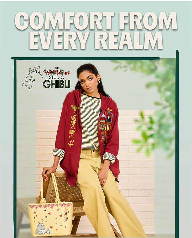 Comfort From Every Realm. The World of Studio Ghibli. Shop Studio Ghibli Now