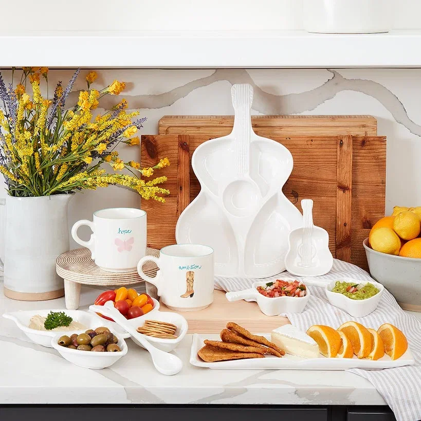 Image of Dolly Parton Tableware - Mugs, Dip Bowl, Platter, or Condiment Set