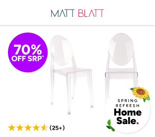 Set of 2 Matt Blatt Philippe Starck Victoria Ghost Chairs Replica (Clear) Product Image