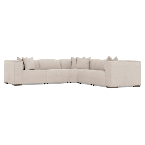 5 Piece Bliss Fabric Power Motion Sectional