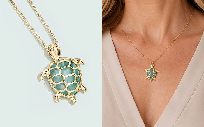 Jade & Diamond Turtle Pendant