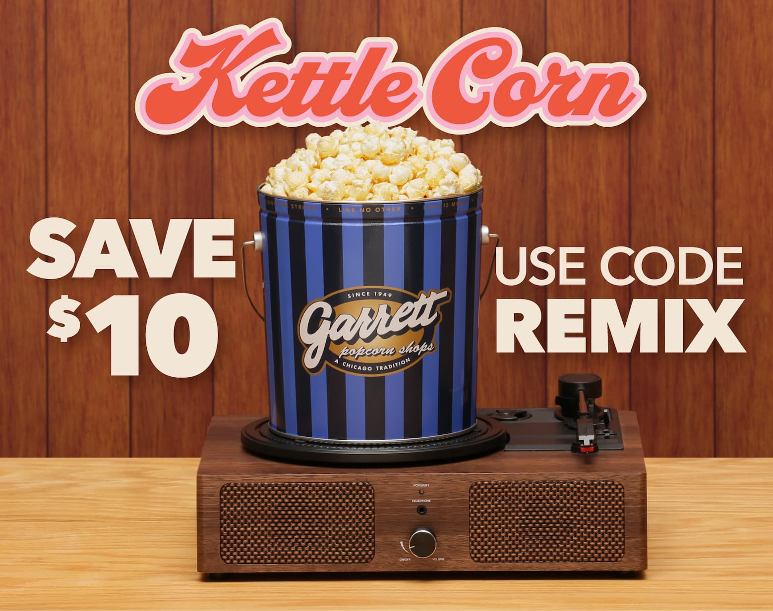 kettleCorn save $10 Use code REMIX