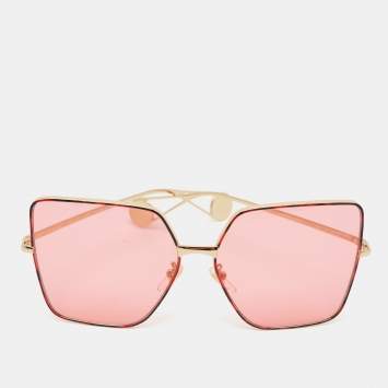 Pink/Gold Tone GG0436S Oversiz